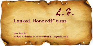 Laskai Honorátusz névjegykártya